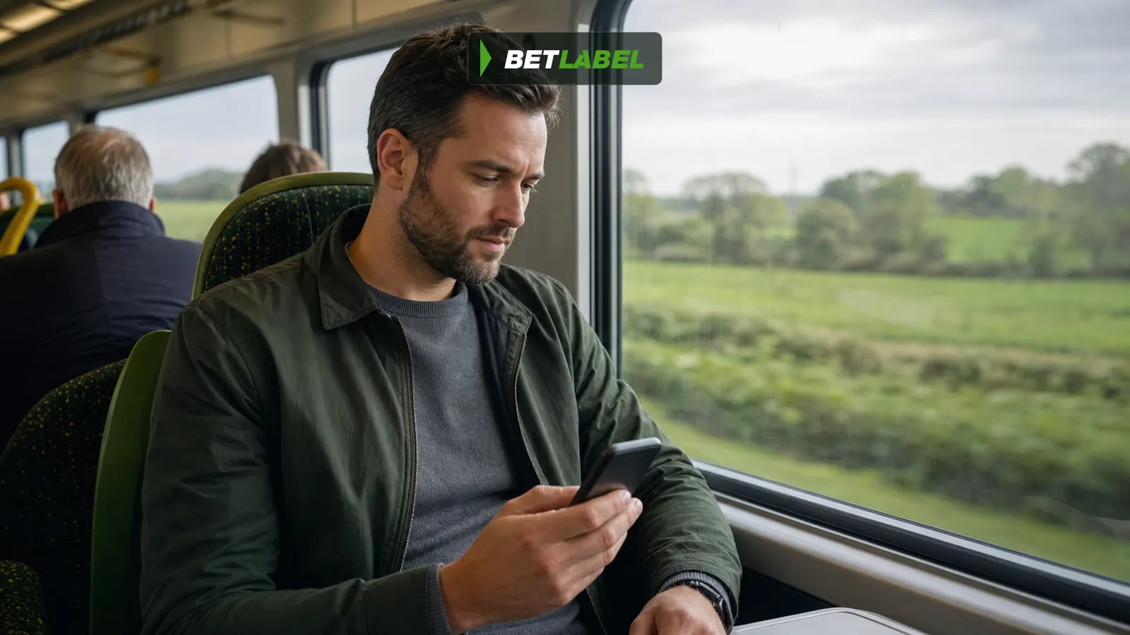 A BetLabel user checks phone requirements while travelling