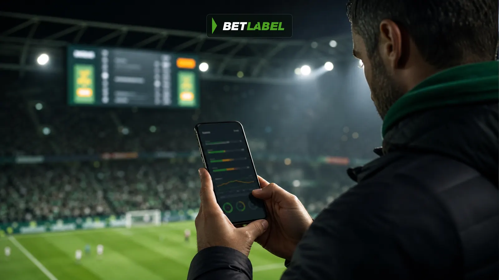A BetLabel scoreboard visualises betting prices and odds